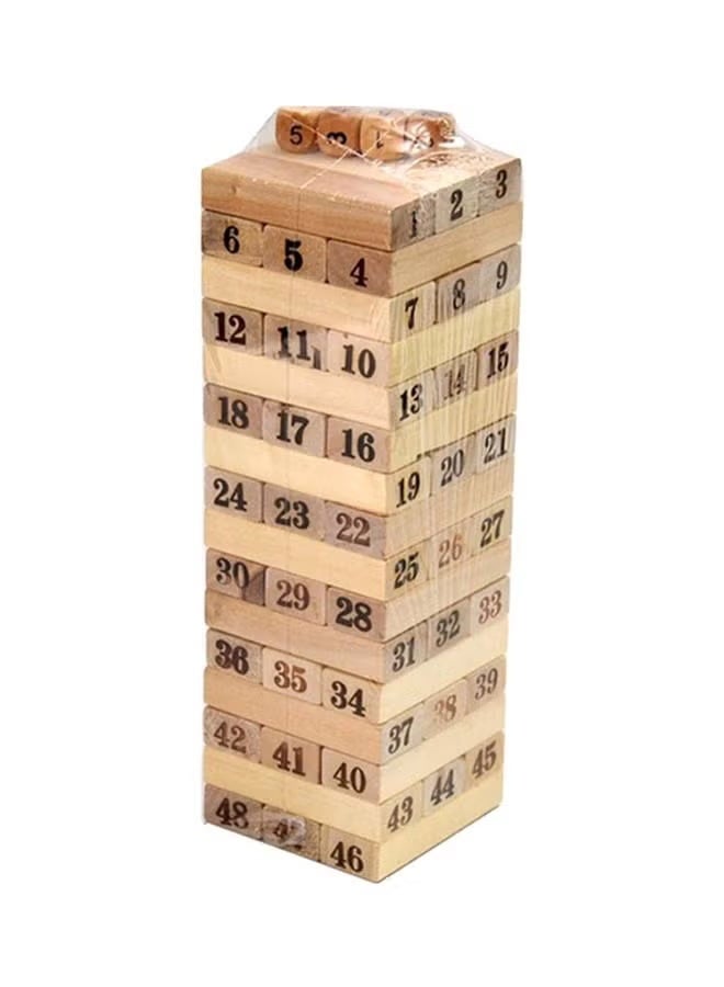 Sharpdo 48-Wooden Piece Beech Jenga Fold High Stacking Creative Toy Set for Building, Toppling and Tumbling Games,For Children And Adult,Number 1 in Timber Tower Wood Block Stacking Game, Deluxe Stacking Game - Image 3